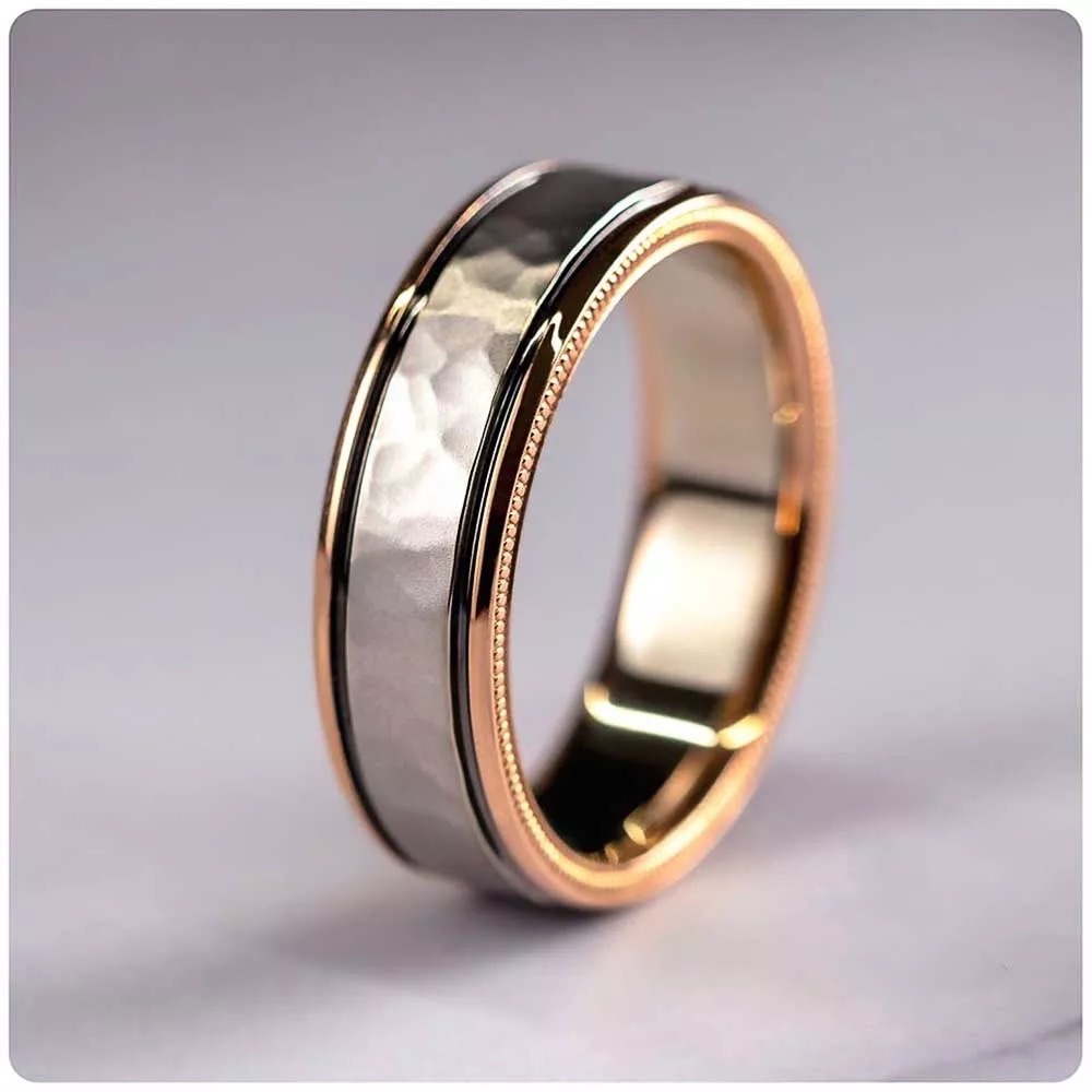 New Unisex Rose Gold Plated Band Ring